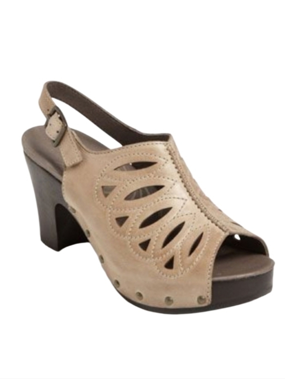 DANSKO Rowena Leather Platform Laser Cut Sandals EU  41 US 10.5/11.